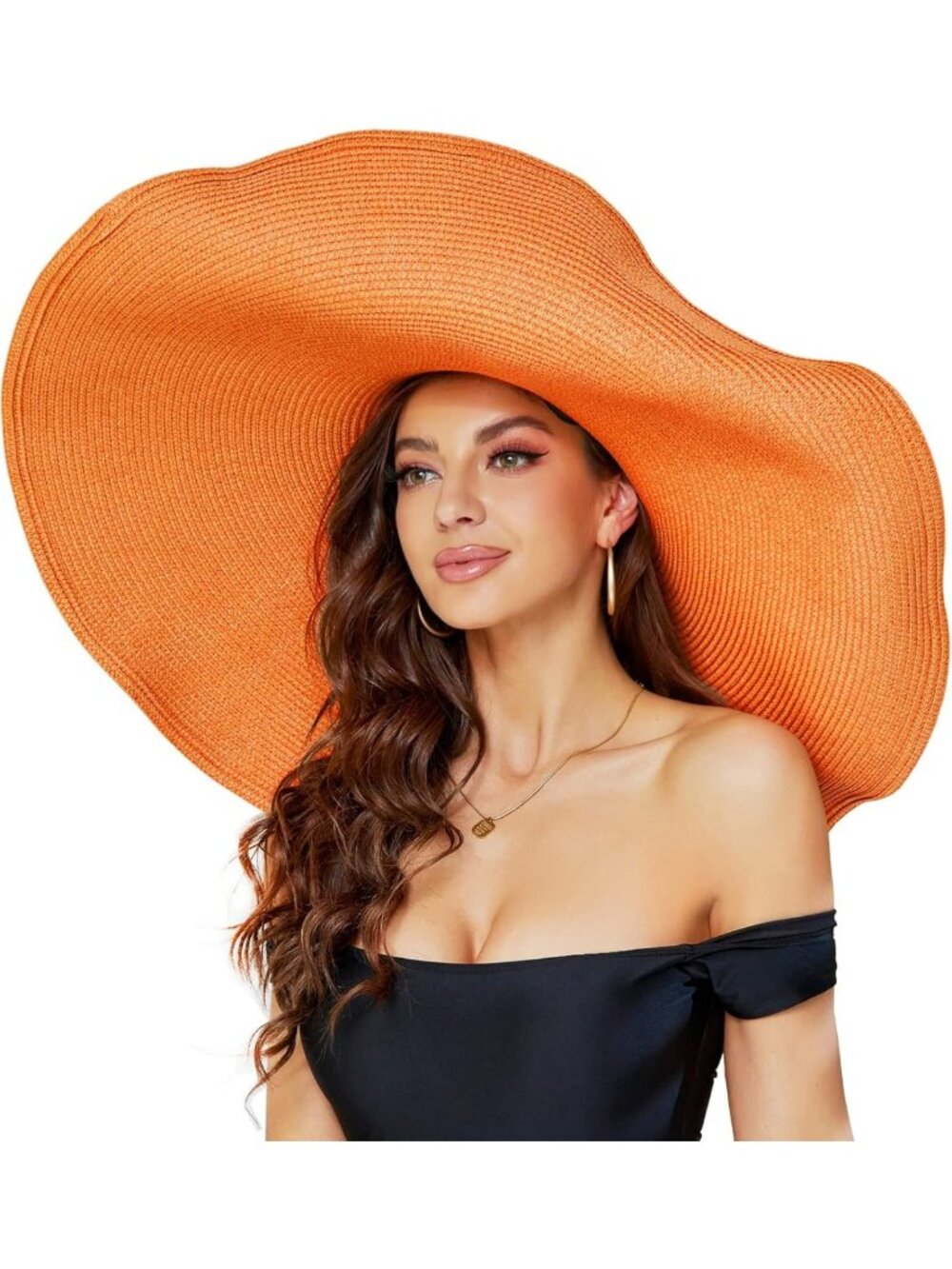 Wide Brim Oversized Straw Hat for Women - Floppy Sun Hat for Summer Beach Days